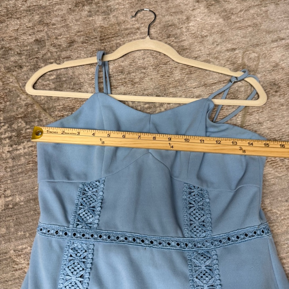 Miami Light Blue Coquette Midi Dress Y2K Going Out Clubbing Dress - Picture 9 of 14
